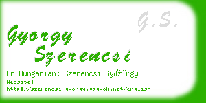 gyorgy szerencsi business card